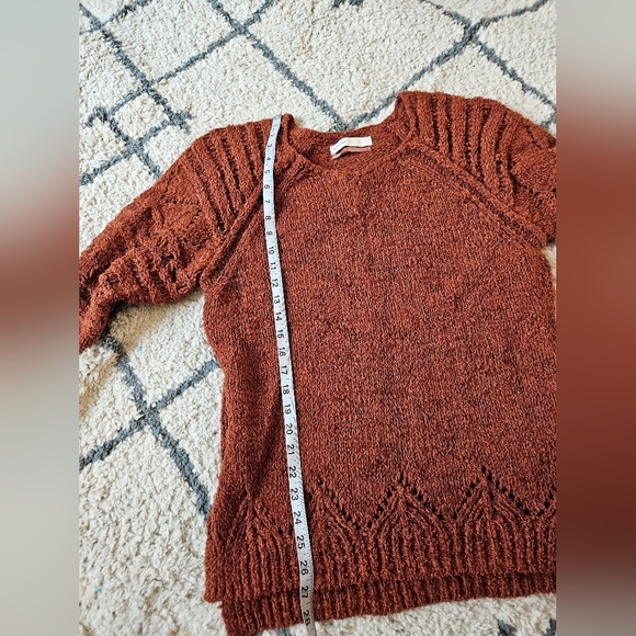 Pilcro luna pointelle tunic length sweater small - Picture 7 of 7